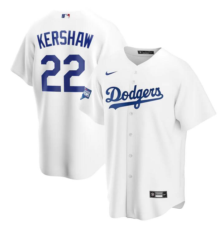 Men Los Angeles Dodgers Clayton Kershaw Nike White 2020 World Series Champions Home Patch Replica Player MLB Jersey->women mlb jersey->Women Jersey
